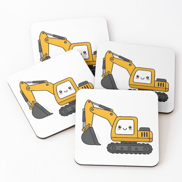 Item preview, Cute Yellow Excavator Sticker designed and sold by 4AGift.