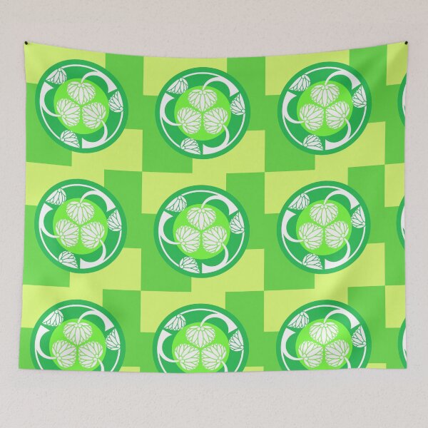 Item preview, Kamon-mitsuwari-tachi-aoi・1 designed and sold by KamonPopArt.