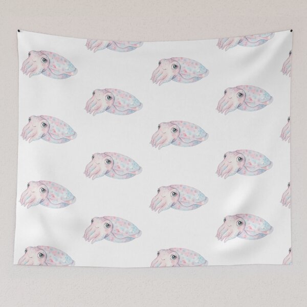 Item preview, Kawaii Watercolor Cuttlefish 7 designed and sold by xMErCUrY03x.