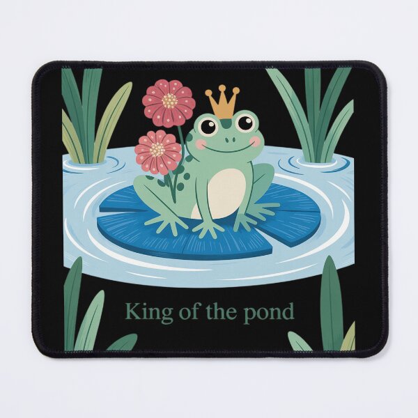 Item preview, Royal Frog Crowned Pond King Whimsical Nature Lover designed and sold by Tatianamiobi.