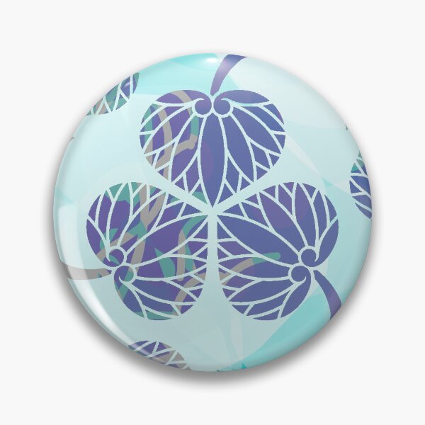 Item preview, Kamon-mitsuwari-tachi-aoi・3 designed and sold by KamonPopArt.