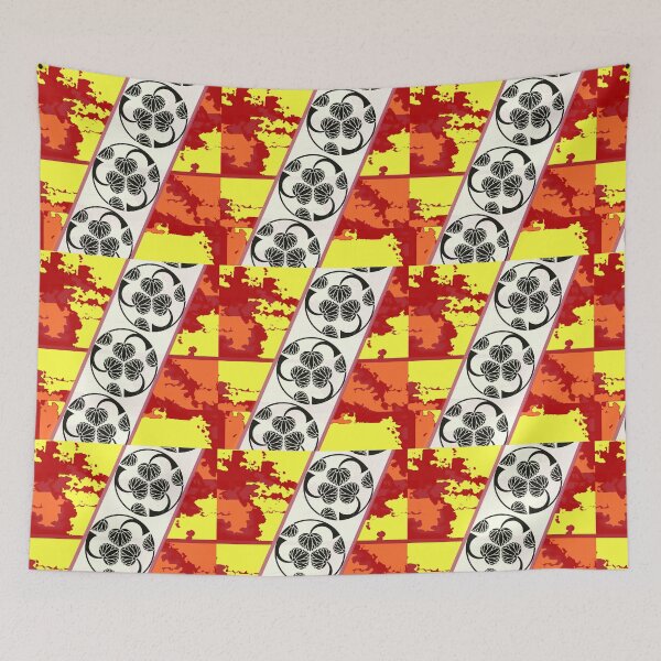Item preview, Kamon-mitsuwari-tachi-aoi・4 designed and sold by KamonPopArt.
