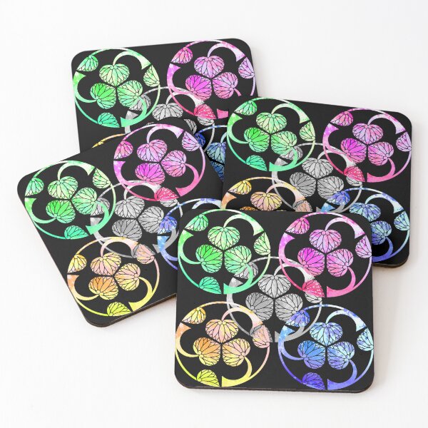 Item preview, Kamon-mitsuwari-tachi-aoi・5 designed and sold by KamonPopArt.