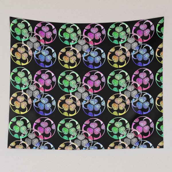 Item preview, Kamon-mitsuwari-tachi-aoi・5 designed and sold by KamonPopArt.