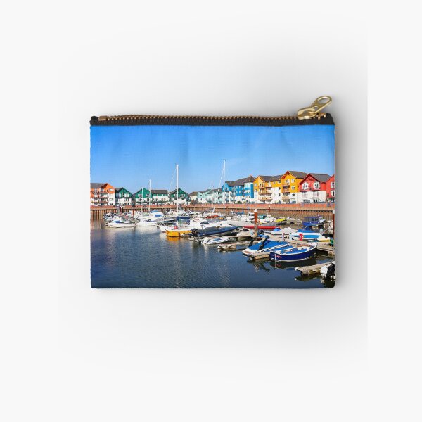 Item preview, Exmouth Marina Devon – Sunny Harbour Photography, Coastal Town Wall Art, South West England Seascape designed and sold by leonwoods.