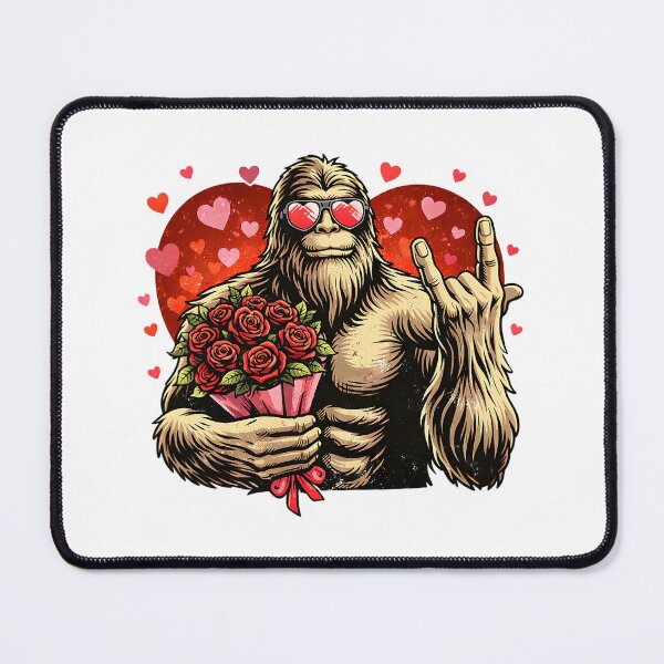 Item preview, Funny Valentine Bigfoot Holding Roses designed and sold by najaks.