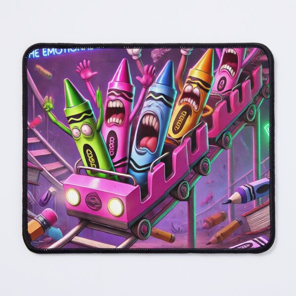 Item preview, The Emotional Loop — Screaming Crayons Rollercoaster Meme designed and sold by ComedyInkFactor.