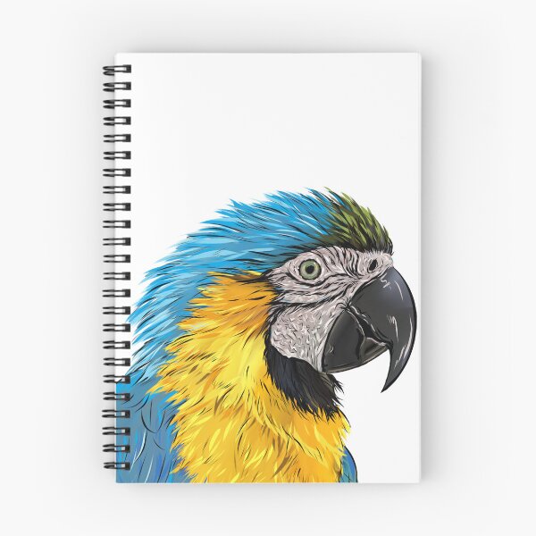 Item preview, Pretty Polly the colourful blue and yellow macaw parrot designed and sold by TraceyEvansArt.