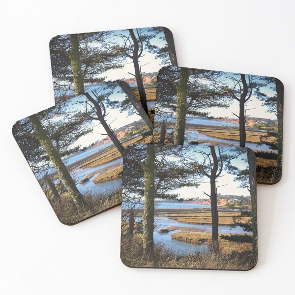 Item preview, Budleigh Salterton Pine Trees to Sea – Coastal Devon Photography, Scots Pine Seascape, Nature Wall Art designed and sold by leonwoods.