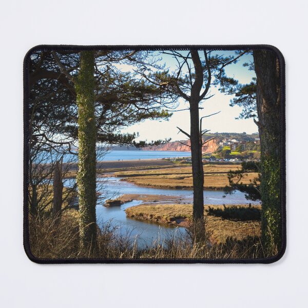 Item preview, Budleigh Salterton Pine Trees to Sea – Coastal Devon Photography, Scots Pine Seascape, Nature Wall Art designed and sold by leonwoods.