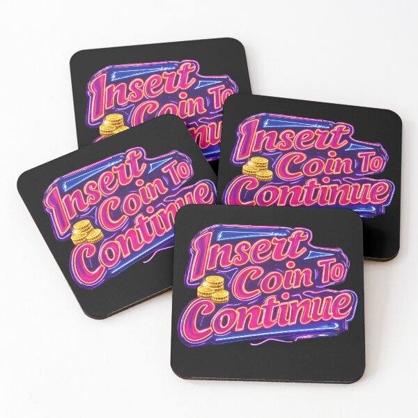 Item preview, Insert Coin To Continue - Neon Arcade Sign designed and sold by TheDuckprints.