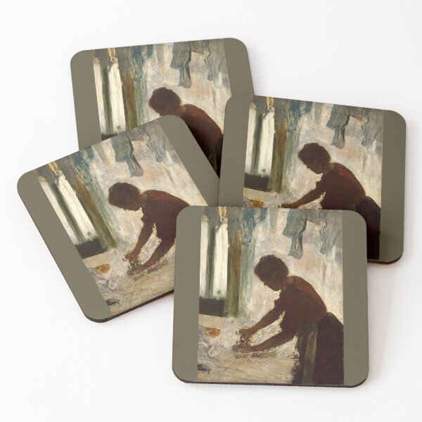 Item preview, A Woman Ironing by Edgar Degas: Impressionist Fine Art Poster designed and sold by artofuniverse.