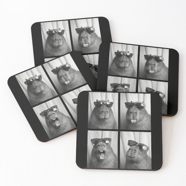 Item preview, Cool Capybara with Sunglasses PhotoBooth Funny Rodent Animal Art for Men Women Kids , Capybara Gift Lover  designed and sold by DZIRI NAJAT.