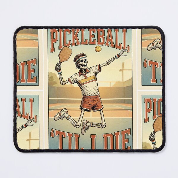Item preview, Pickleball Till I Die Skeleton Retro Sports Aesthetic designed and sold by NonditStudio.