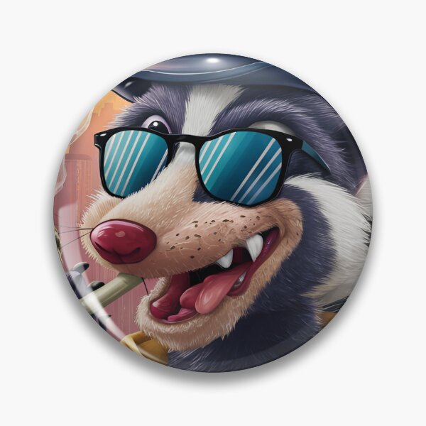 Item preview, Smoking Skunk Art T-Shirt – Cool Retro Animal Graphic | Funny Stoner Skunk 420 Streetwear Tee designed and sold by ZyxDes.