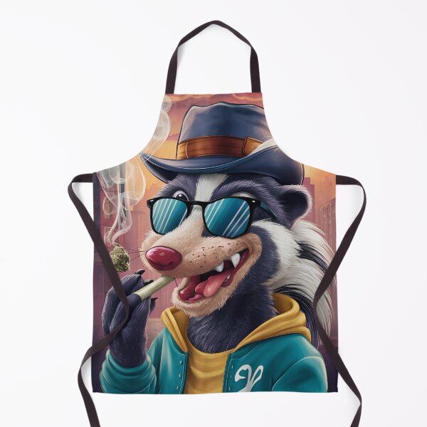 Item preview, Smoking Skunk Art T-Shirt – Cool Retro Animal Graphic | Funny Stoner Skunk 420 Streetwear Tee designed and sold by ZyxDes.