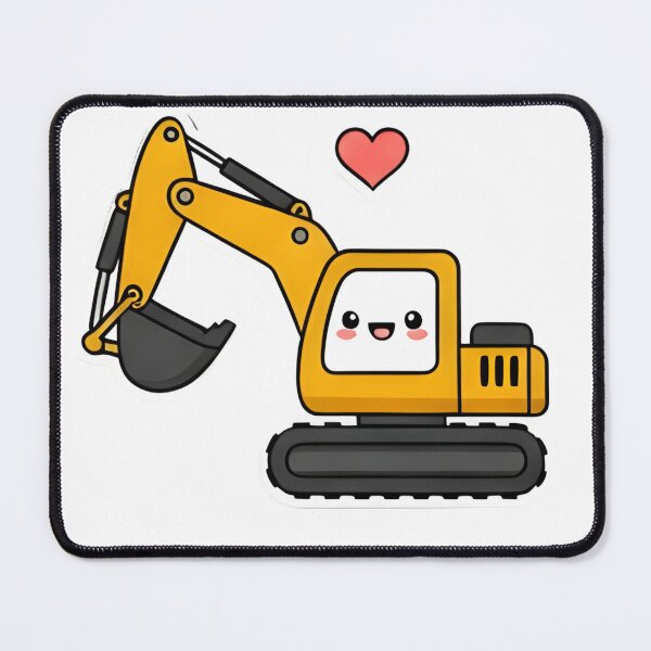 Item preview, Cute Yellow Excavator Sticker designed and sold by 4AGift.