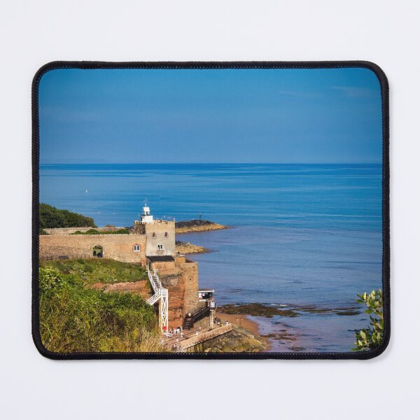 Item preview, Jacob’s Ladder Beach Clock Tower Sidmouth – Iconic Jurassic Coast Photography, Devon Seaside Wall Art designed and sold by leonwoods.