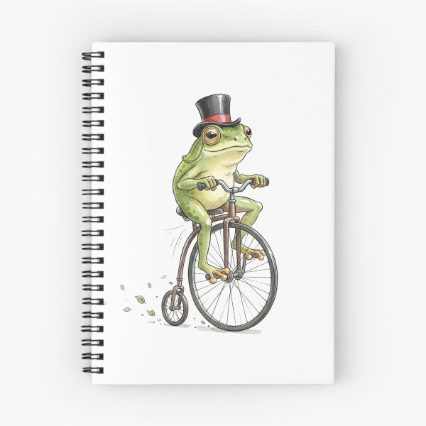 Item preview, Dapper Frog on Penny Farthing - Vintage Aesthetic Toad Art designed and sold by Maclaw200d.