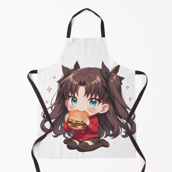 Item preview, Rin Tohsaka Fate Stay Night Chibi Kawaii Burger Anime Twin Tails designed and sold by mildaclairmo.