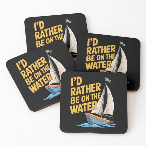 Item preview, I'd Rather Be On The Water Boating Sailing Fishing Ocean Sea designed and sold by gandebro.