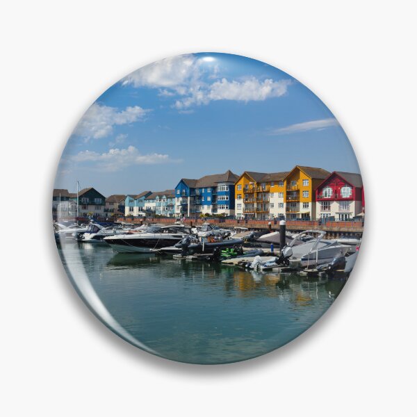 Item preview, Exmouth Marina Devon – Scenic Harbour Photography, Coastal Town Wall Art, South West England Seascape designed and sold by leonwoods.