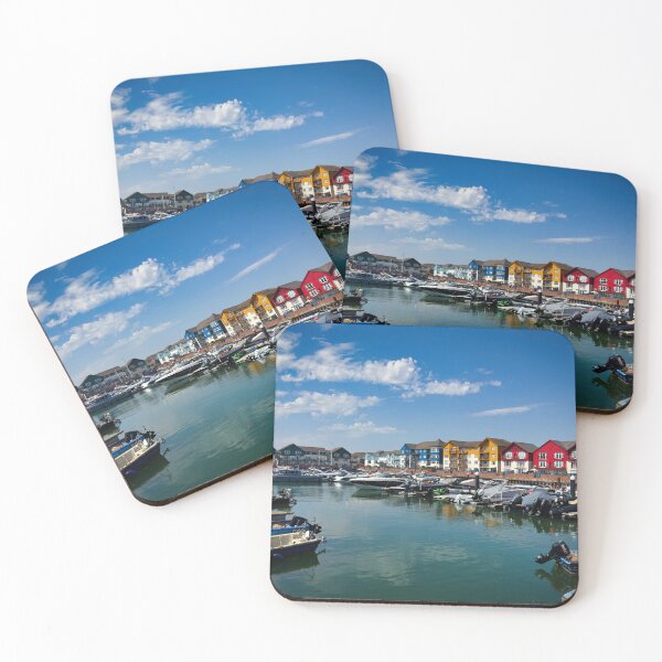 Item preview, Exmouth Marina Devon – Scenic Harbour Photography, Coastal Town Wall Art, South West England Seascape designed and sold by leonwoods.