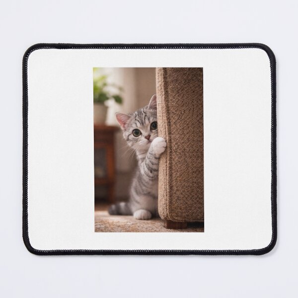 Item preview, Curious Kitten Peeking Around the Corner designed and sold by LovelyCatGalaxy.