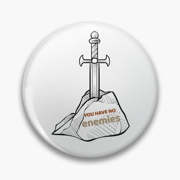 Item preview, You Have No Enemies Sword Quote Minimal Line Art Design designed and sold by Graphizia.