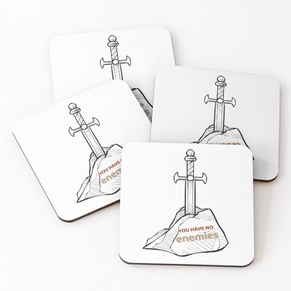 Item preview, You Have No Enemies Sword Quote Minimal Line Art Design designed and sold by Graphizia.