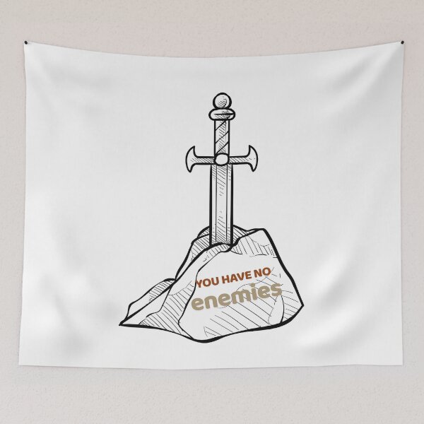 Item preview, You Have No Enemies Sword Quote Minimal Line Art Design designed and sold by Graphizia.