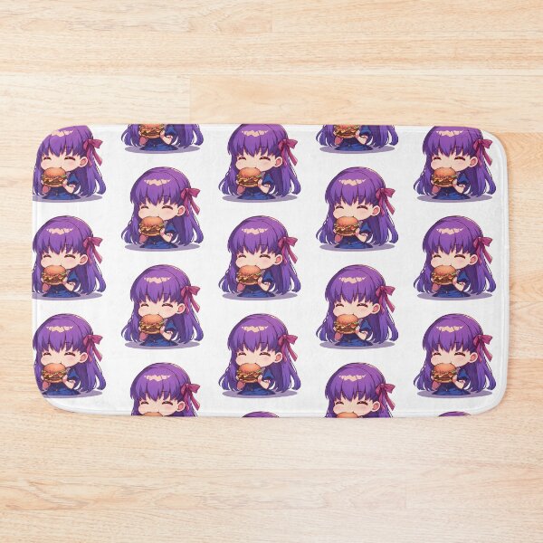 Item preview, Sakura Matou Fate Stay Night Chibi Kawaii Burger Anime Purple Hair designed and sold by mildaclairmo.