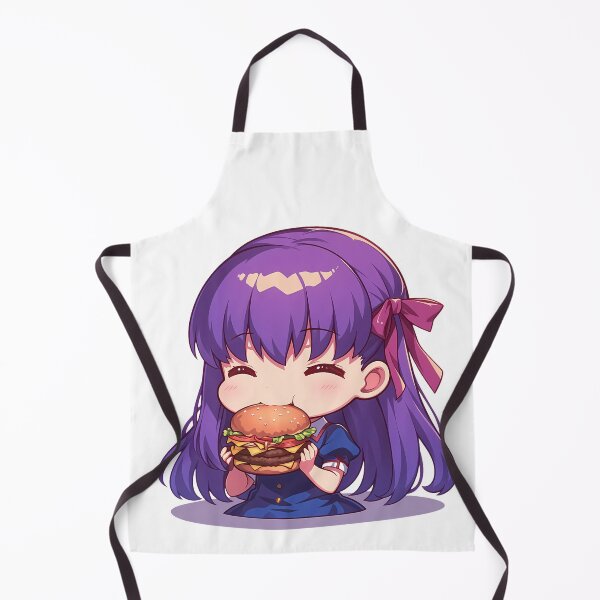 Item preview, Sakura Matou Fate Stay Night Chibi Kawaii Burger Anime Purple Hair designed and sold by mildaclairmo.