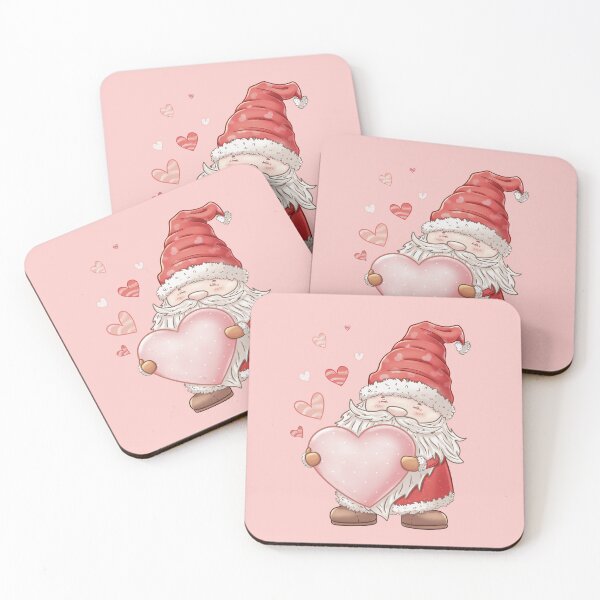 Item preview, Cute Valentine Gnome – Heart Illustration with Floating Hearts designed and sold by Xatutik.art.