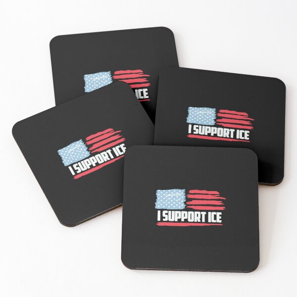 Item preview, I Support ICE Stand with ICE Border Patrol US Flag designed and sold by SheriPeroni.