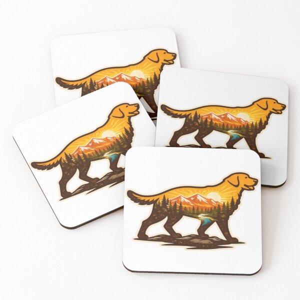 Item preview, Hiking Labrador Outline – Mountain River Adventure Dog designed and sold by PawPrintCustom.