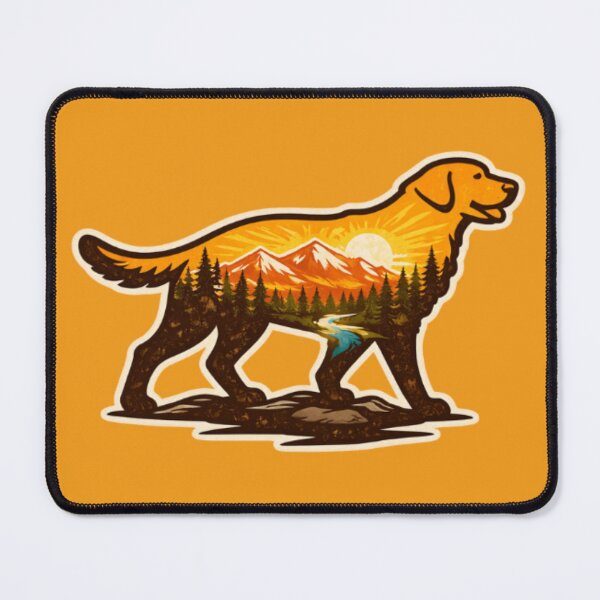 Item preview, Hiking Labrador Outline – Mountain River Adventure Dog designed and sold by PawPrintCustom.