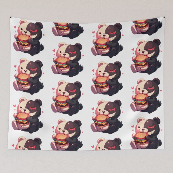 Item preview, Monokuma Danganronpa Anime Kawaii Chibi Burger Fun Cute Moment Food designed and sold by mildaclairmo.