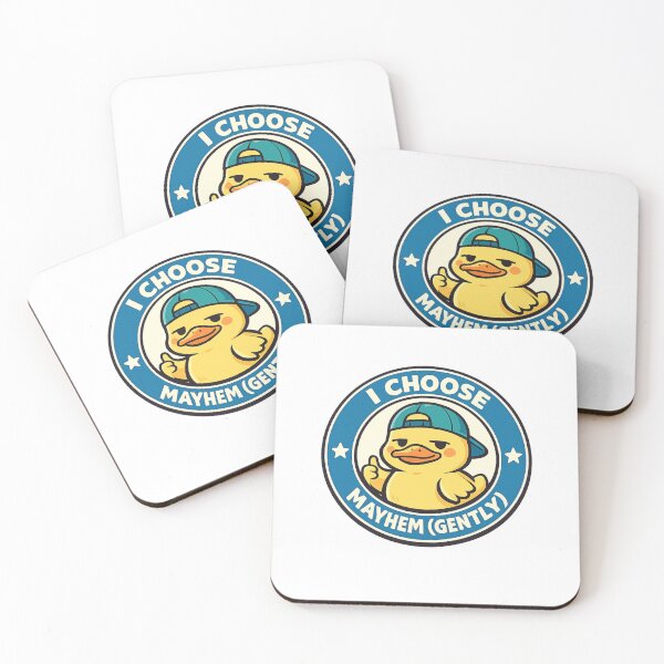 Item preview, I Choose Mayhem (Gently) Cute Duck designed and sold by LongIslandDesgn.