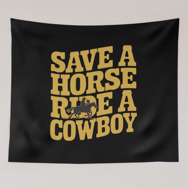 Item preview, Save A Horse Ride A Cowboy Rodeo Western Brown designed and sold by HORIZBoutique.