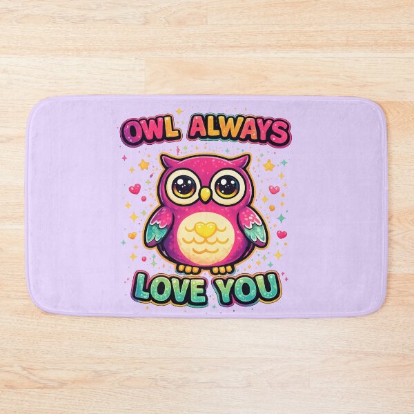 Item preview, Cute Pink Purple Owl Owl Always Love You - Valentine's Day Love Pun Heart Illustration designed and sold by AnTartstudios.