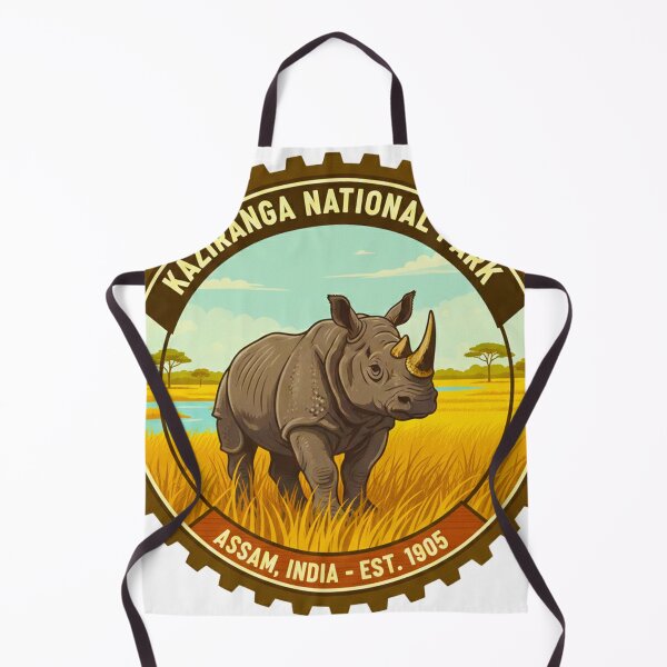 Item preview, Kaziranga National Park Assam India - Vintage One-Horned Rhino Wildlife Sticker designed and sold by MT-Hub | Cute Aesthetic Art, Stickers & Phone Cases.