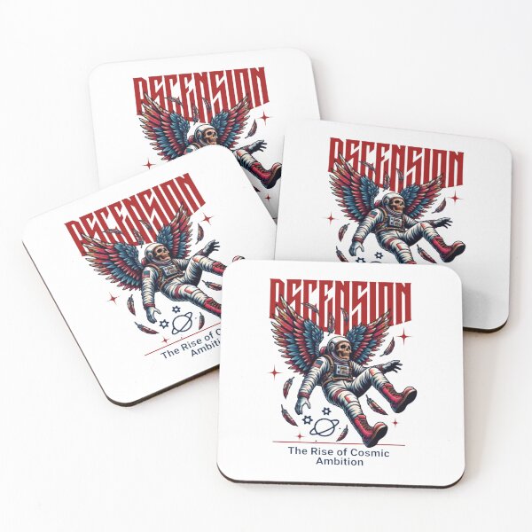 Item preview, Ascension Cosmic Ambition — Retro Skeleton Astronaut with Wings Illustration designed and sold by Colorful-Garden.