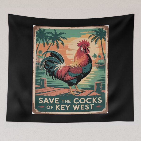 Item preview, Save The Cocks Of Key West Key West Florida designed and sold by HORIZBoutique.