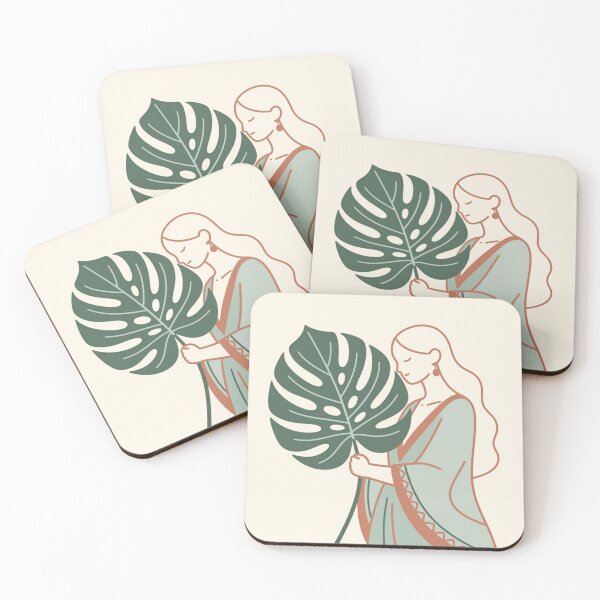 Item preview, Boho Plant Lady Monstera Leaf Line Art designed and sold by Dariusz.K.