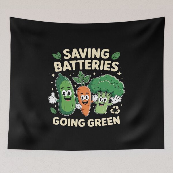 Item preview, Saving Batteries Going Green designed and sold by HORIZBoutique.