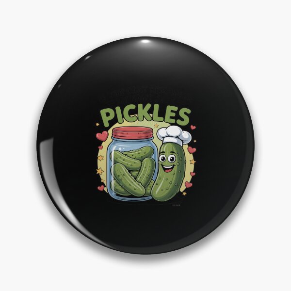 Item preview, Say Pickles Cute Pickle Jar Quote with Funny Pickle designed and sold by HORIZBoutique.