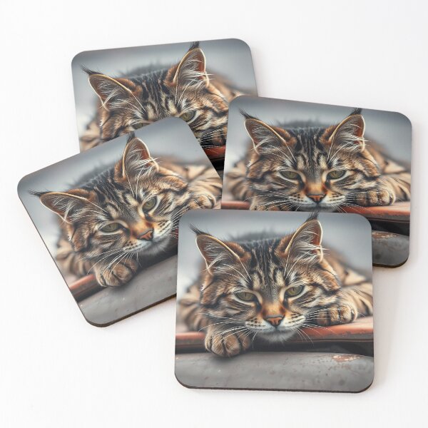Item preview, Pensive Cat Resting on Metal designed and sold by cuprum.