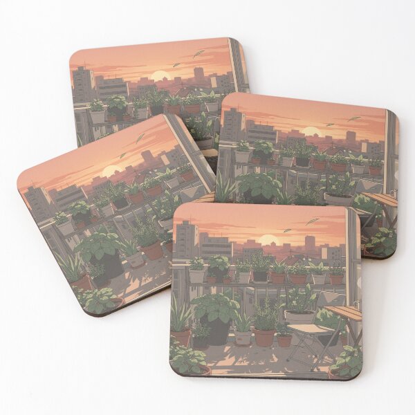 Item preview, Cozy Sunset Balcony Garden Urban Jungle Art designed and sold by Dariusz.K.