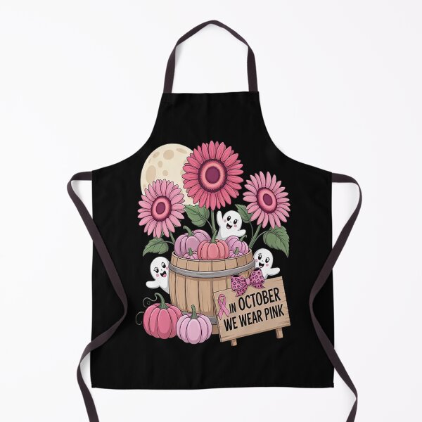 Item preview, In October We Wear Pink Ghosts & Pumpkins For Breast Cancer designed and sold by gandebro.